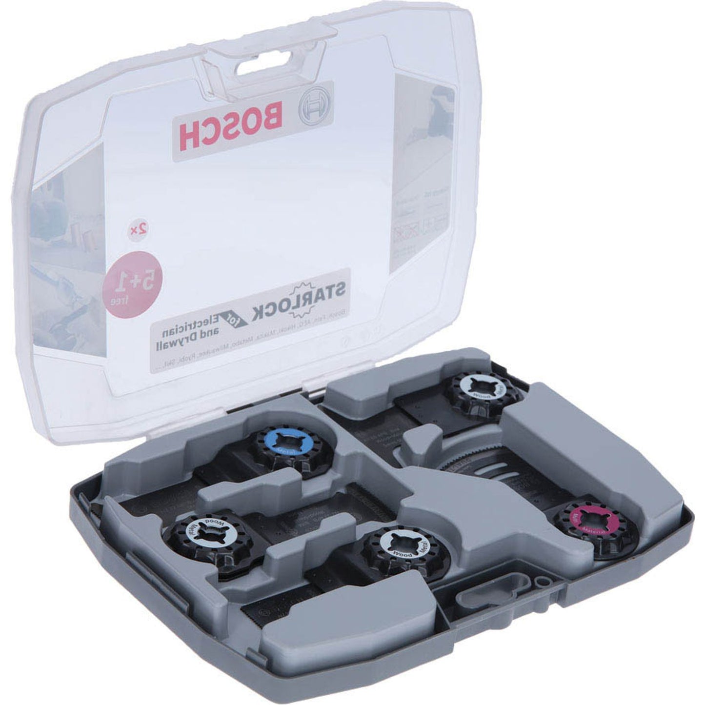 BOSCH Starlock Set für Elektriker und Trockenbauer Tauchsägeblätter-Set 6-teilig | 2608664622