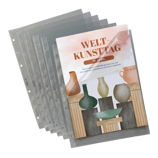 LEITZ Prospekthüllen 4744 DIN A4 glasklar glatt 0,08 mm | 47440000 | 1 Pack = 100 St.