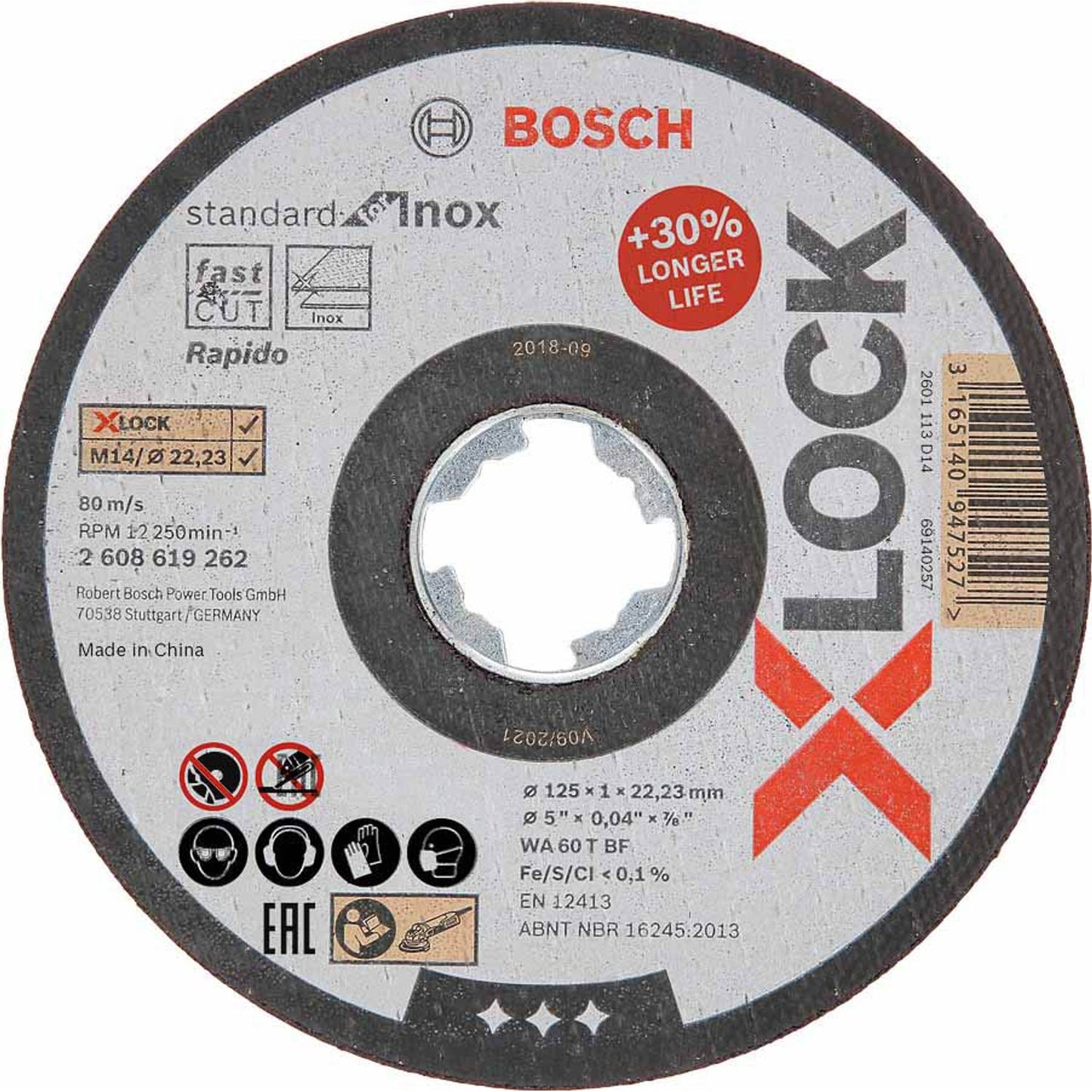 BOSCH Trennscheibe X-LOCK Standard for Inox | 2608619262