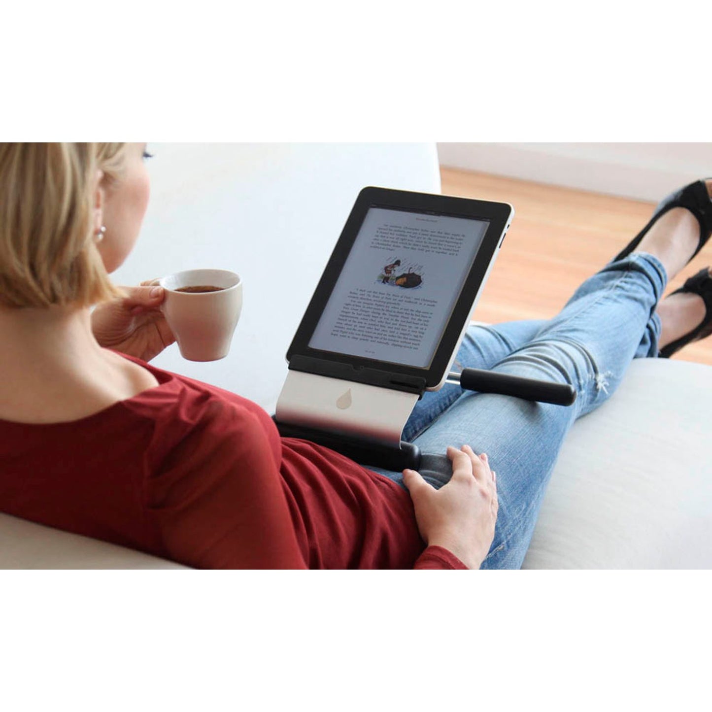 rain design Tablet-Ständer iRest schwarz, silber für 1 Tablet, Tischständer | 10035