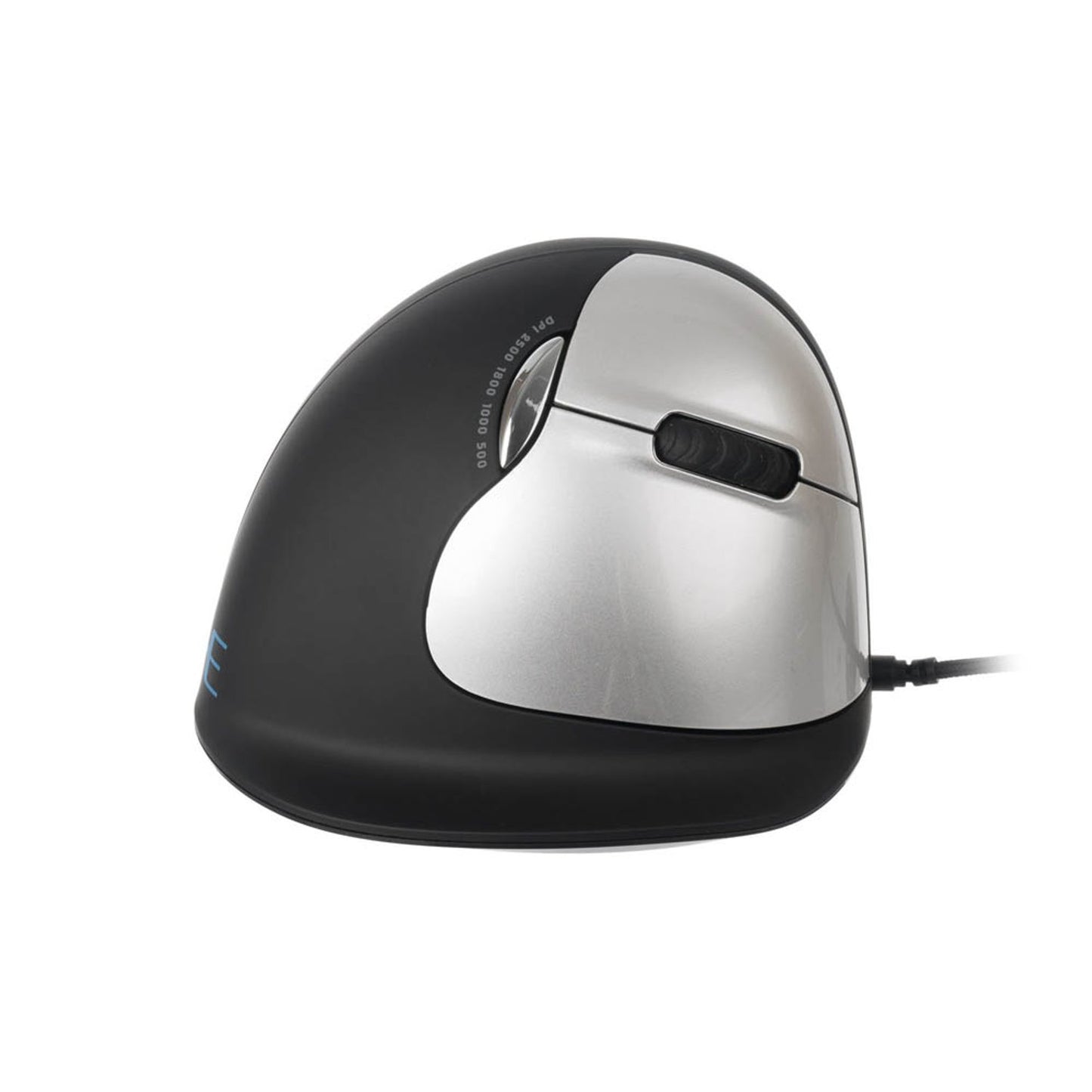 r-go HE Ergo Vertical Mouse Größe L rechts Maus ergonomisch kabelgebunden schwarz, silber | RGOHELA