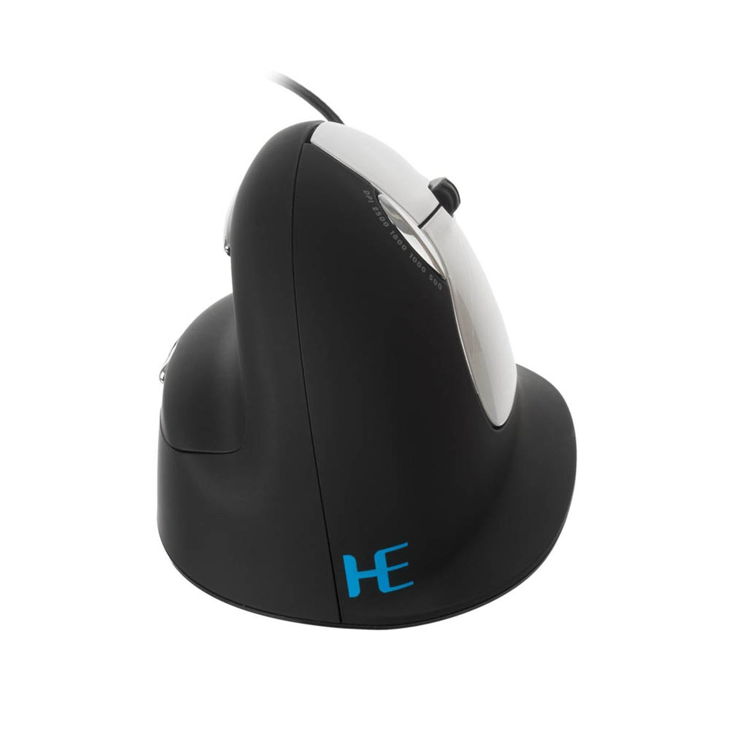 r-go HE Ergo Vertical Mouse Größe L rechts Maus ergonomisch kabelgebunden schwarz, silber | RGOHELA