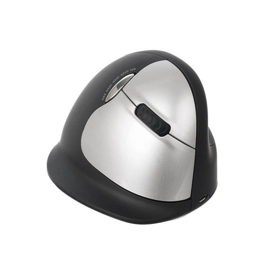 r-go HE Ergo Vertical Mouse Größe L rechts Maus ergonomisch kabellos schwarz, silber | RGOHELAWL
