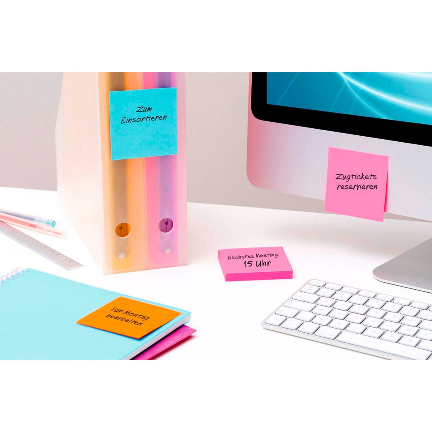 Post-it® Super Sticky Haftnotizen extrastark 654SPI pink, 6 Blöcke | 7100263208 | 1 Pack = 6 Blöcke