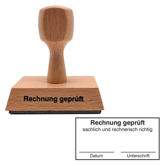neutral Textstempel "Rechnung geprüft" ohne Logo | 233367