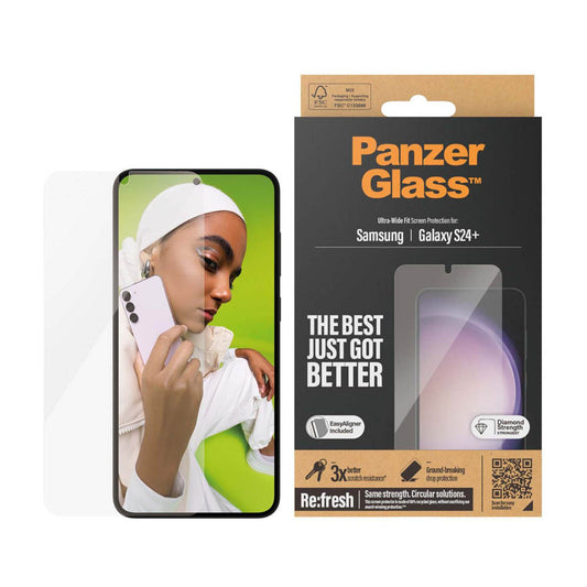 PanzerGlass™ Ultra Wide Fit Display-Schutzglas für Samsung Galaxy S24+ | 7351