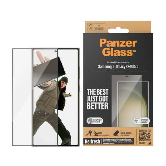 PanzerGlass™ Ultra Wide Fit Display-Schutzglas für Samsung Galaxy S24 Ultra | 7352
