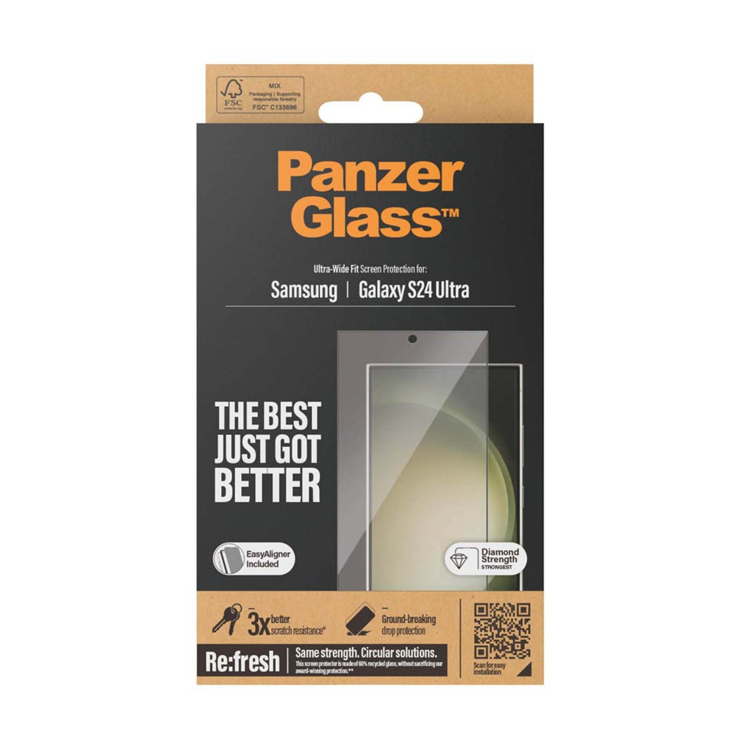 PanzerGlass™ Ultra Wide Fit Display-Schutzglas für Samsung Galaxy S24 Ultra | 7352