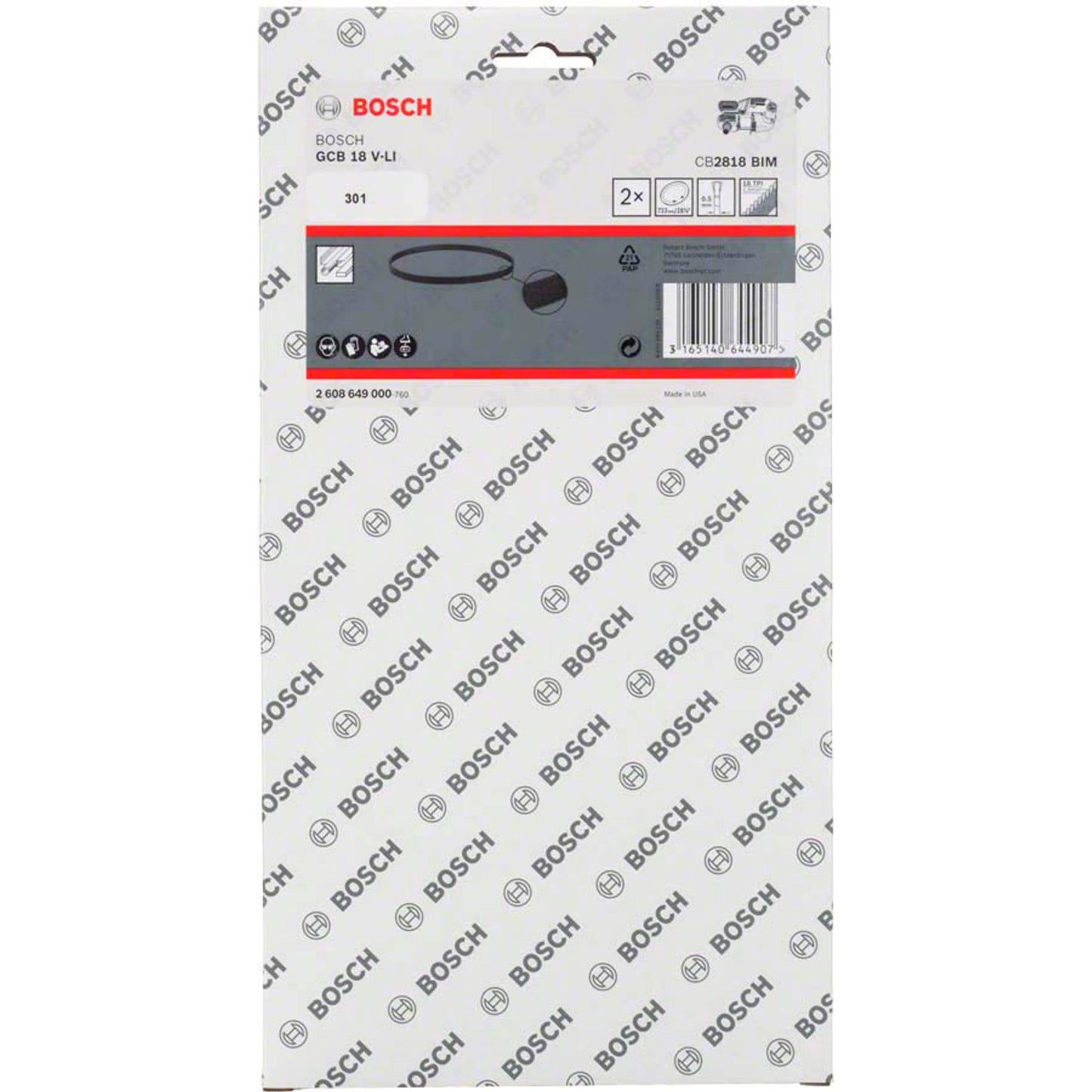 BOSCH CB281418 BIM Bandsägeblätter | 2608649000