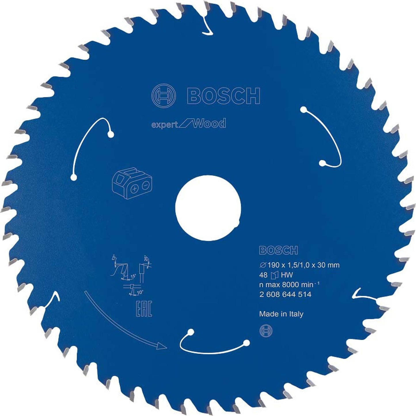 BOSCH EXPERT for Wood Kreissägeblatt 190,0 mm, 48 Zähne | 2608644514