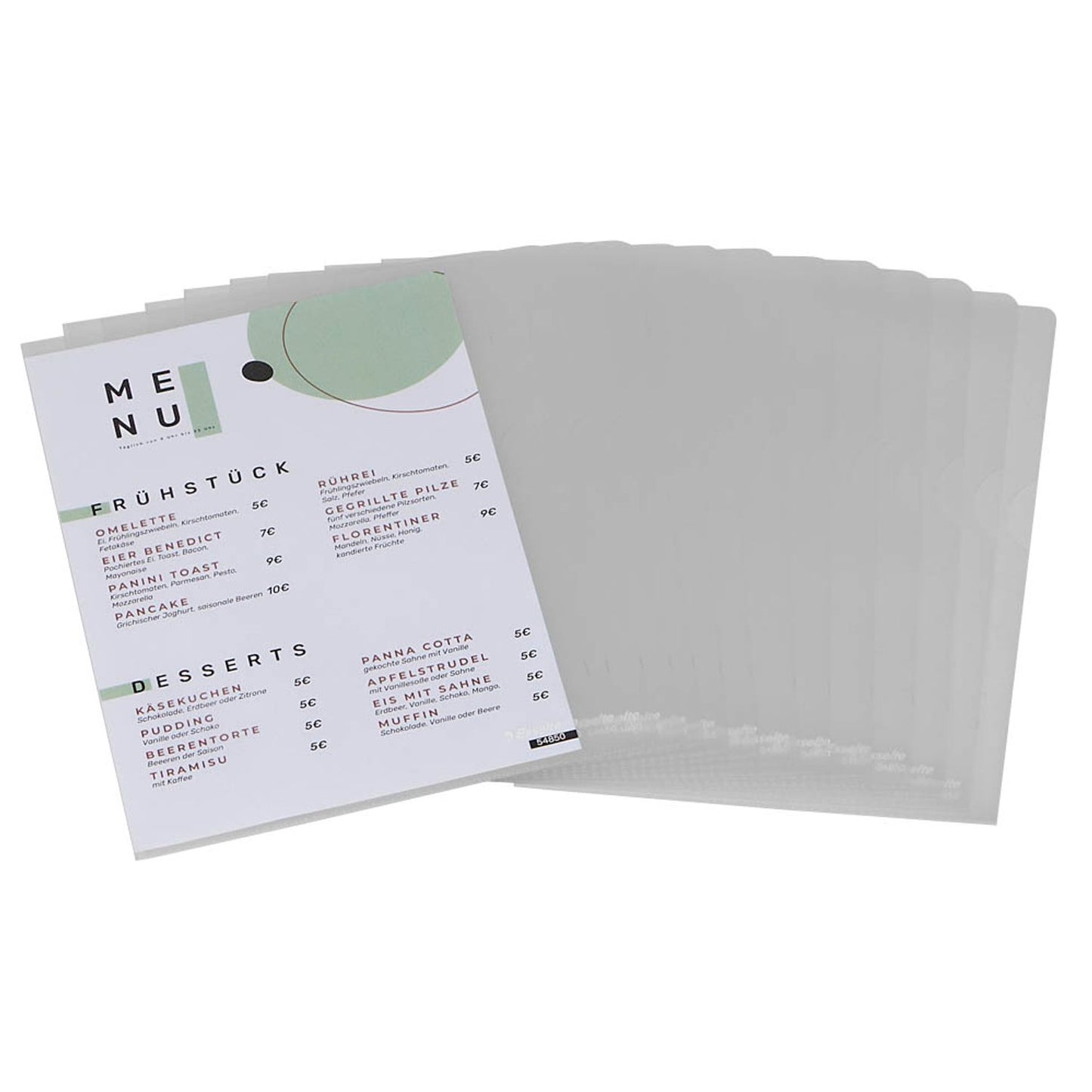 Esselte Sichthüllen Standard Plus DIN A5 transparent genarbt 0,12 mm | 54850 | 1 Pack = 100 St.