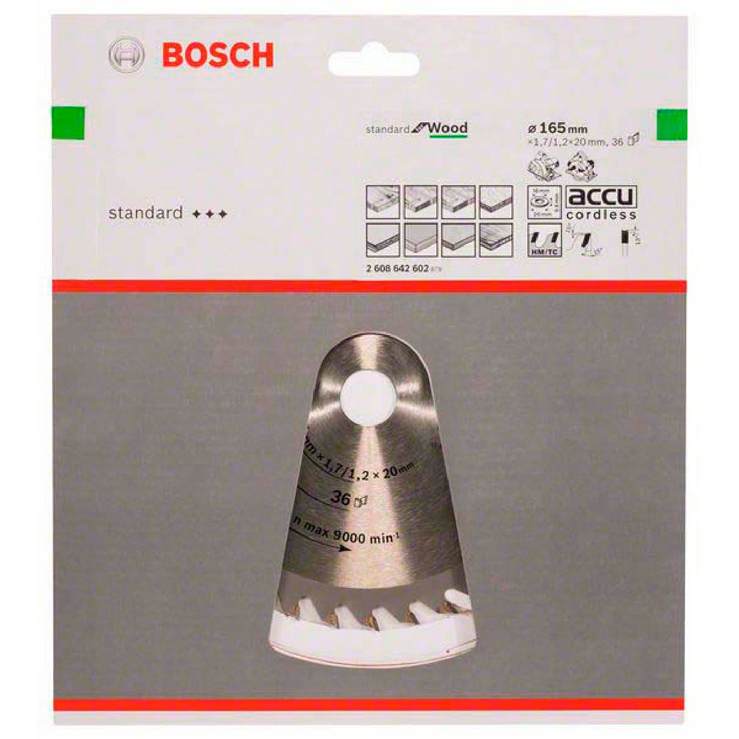 BOSCH Optiline Wood Kreissägeblatt 165,0 mm, 36 Zähne | 2608642602