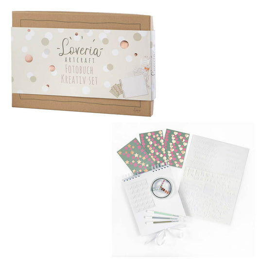 Loveria ARTCRAFT Fotoalbum Kreativ Set 25,0 x 20,0 cm, 32 Seiten weiße | 10016