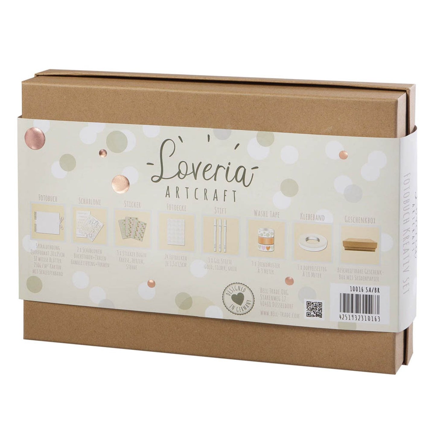 Loveria ARTCRAFT Fotoalbum Kreativ Set 25,0 x 20,0 cm, 32 Seiten weiße | 10016