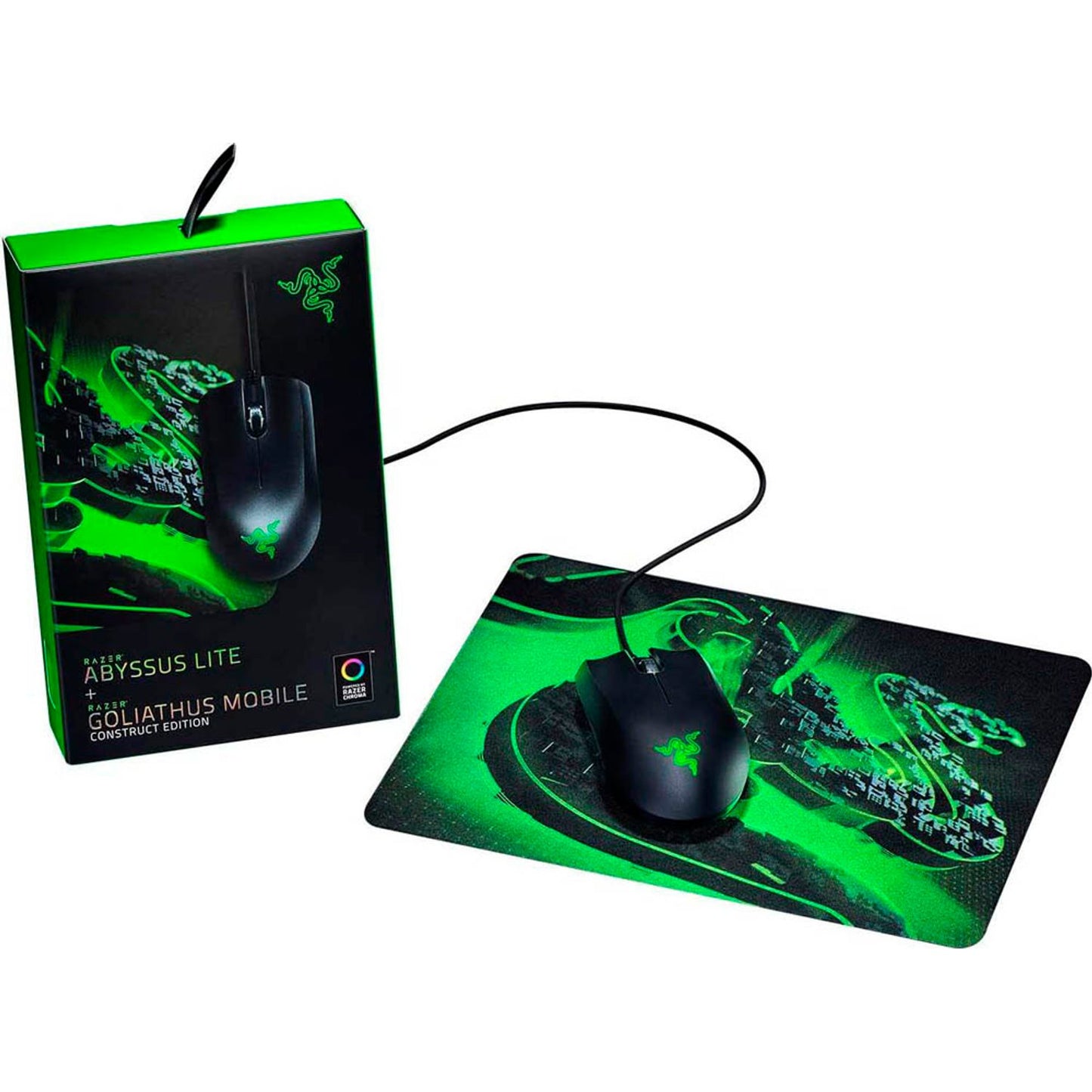 RAZER Abyssus Lite + Goliathus Mobile Mousepad Maus kabelgebunden schwarz | RZ83-02730100-B3M1