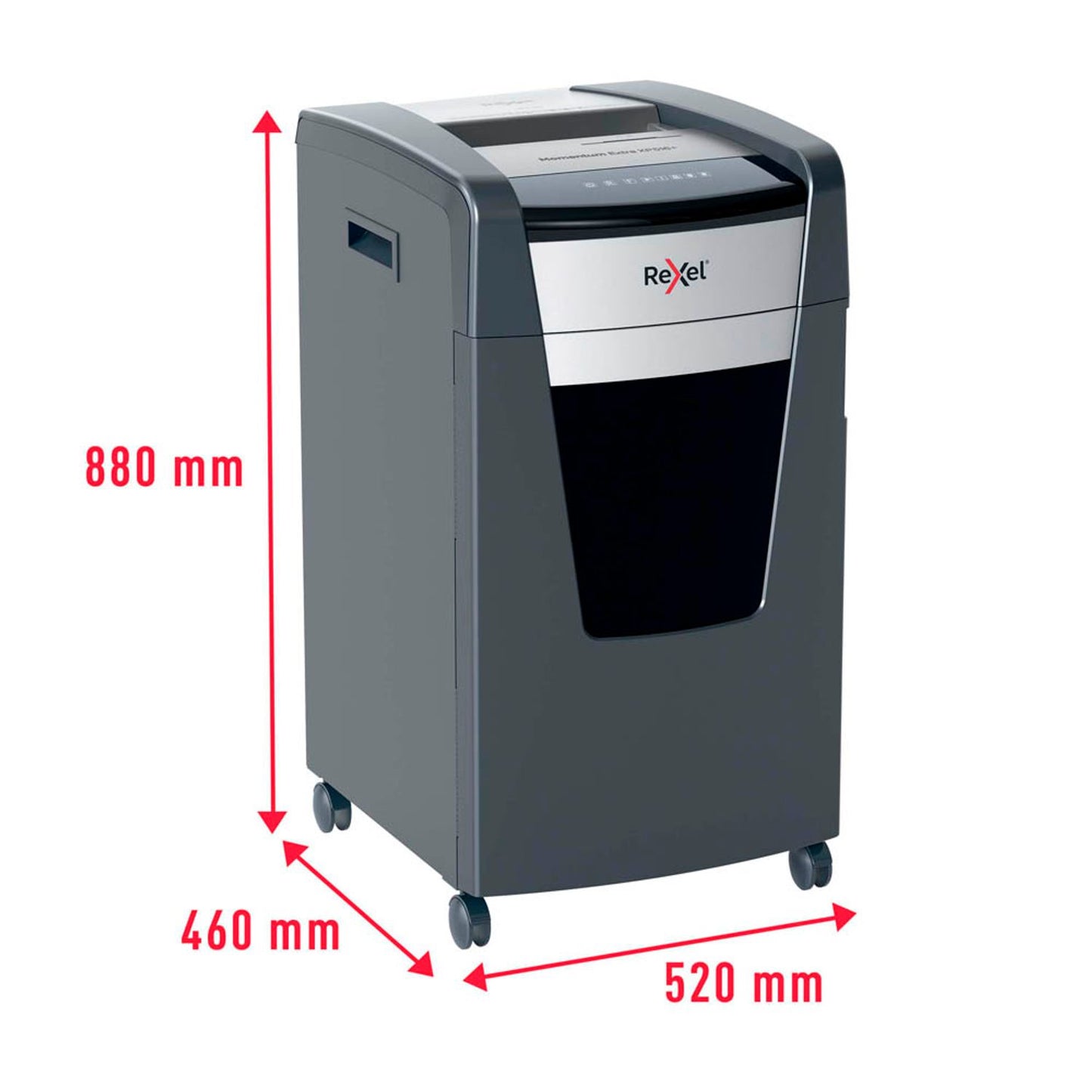 Rexel XP516+ Aktenvernichter mit Partikelschnitt P-5, 2 x 15 mm, bis , grau | 2021516MEU