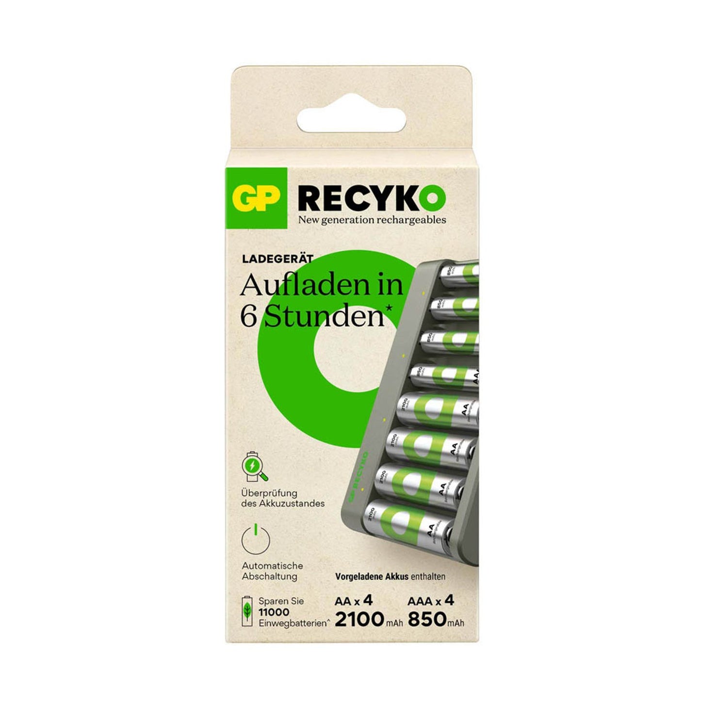 GP Basic E821U 8-Port USB-Akku-Ladegerät inkl. Akkus | GPRCKCHE821389
