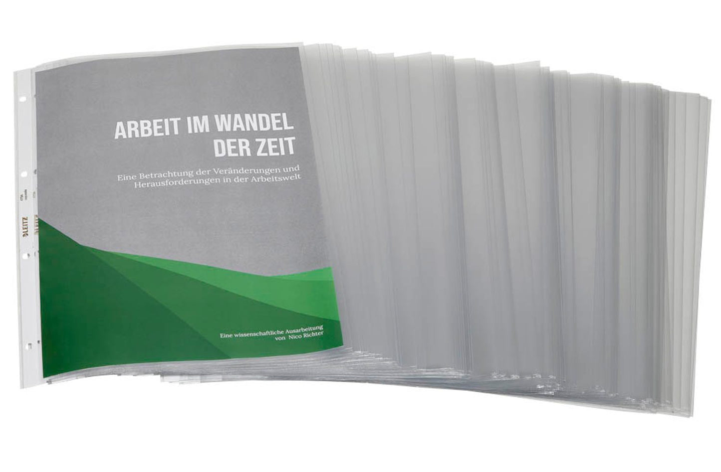 100 LEITZ Prospekthüllen DIN A4 glasklar glatt 0,08 mm