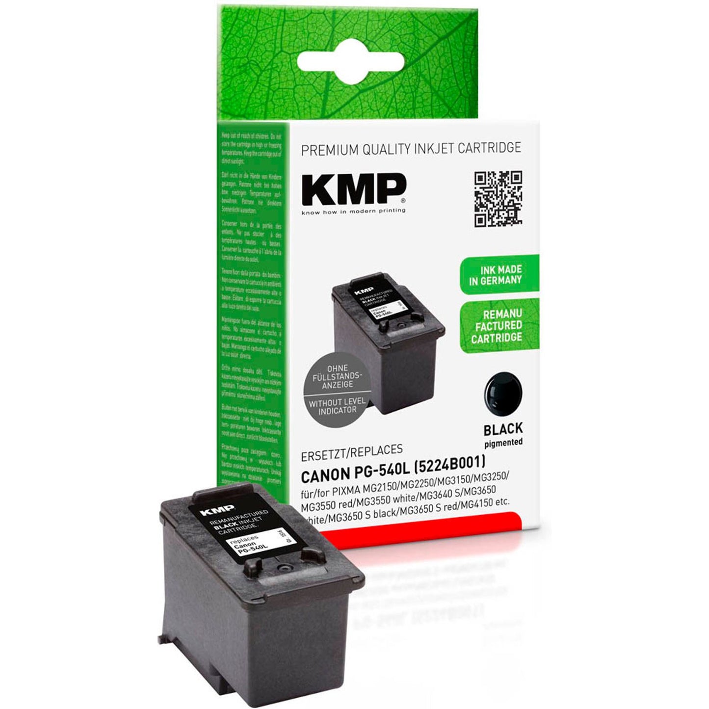 KMP schwarz Druckerpatrone kompatibel zu Canon PG-540L | 1516,4401