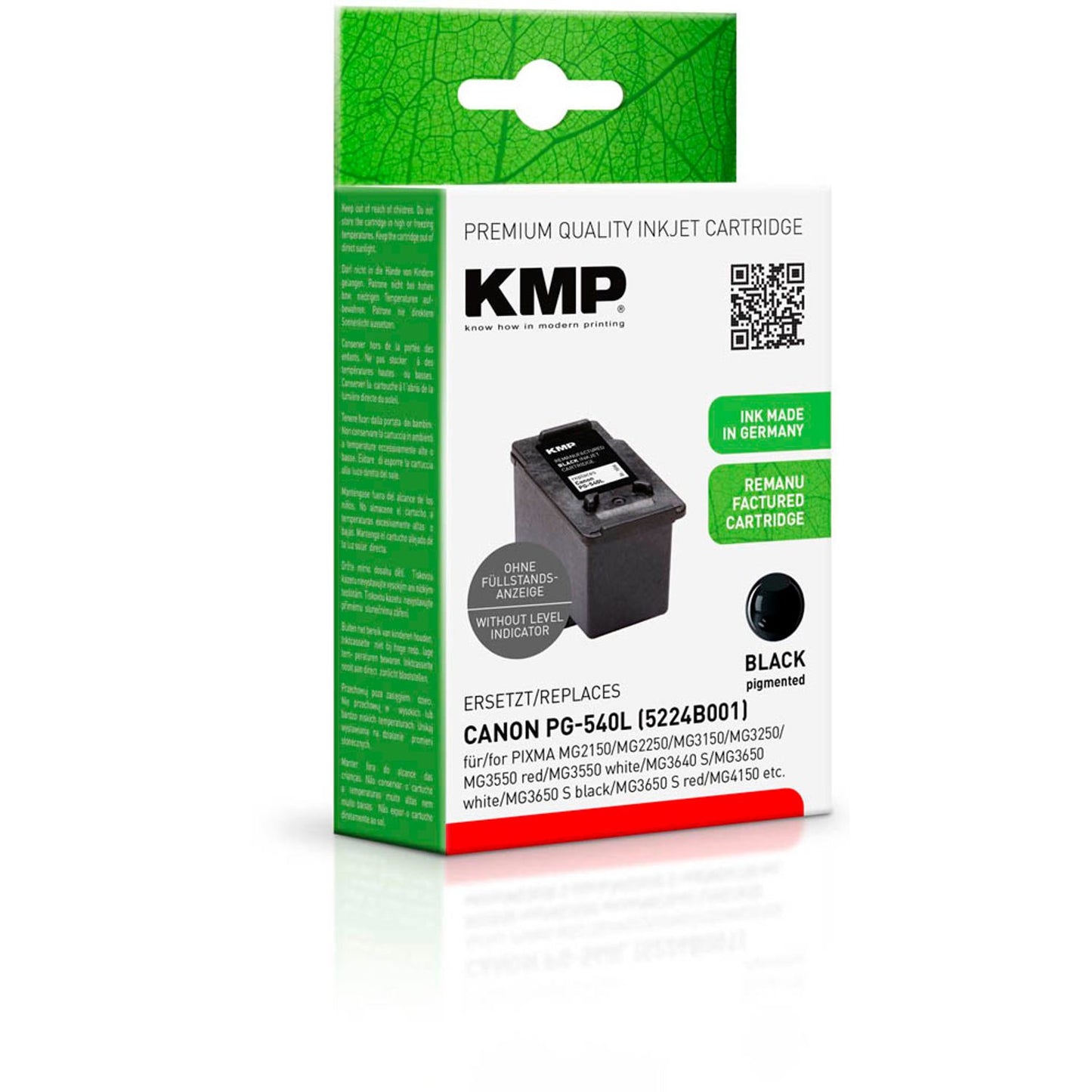 KMP schwarz Druckerpatrone kompatibel zu Canon PG-540L | 1516,4401