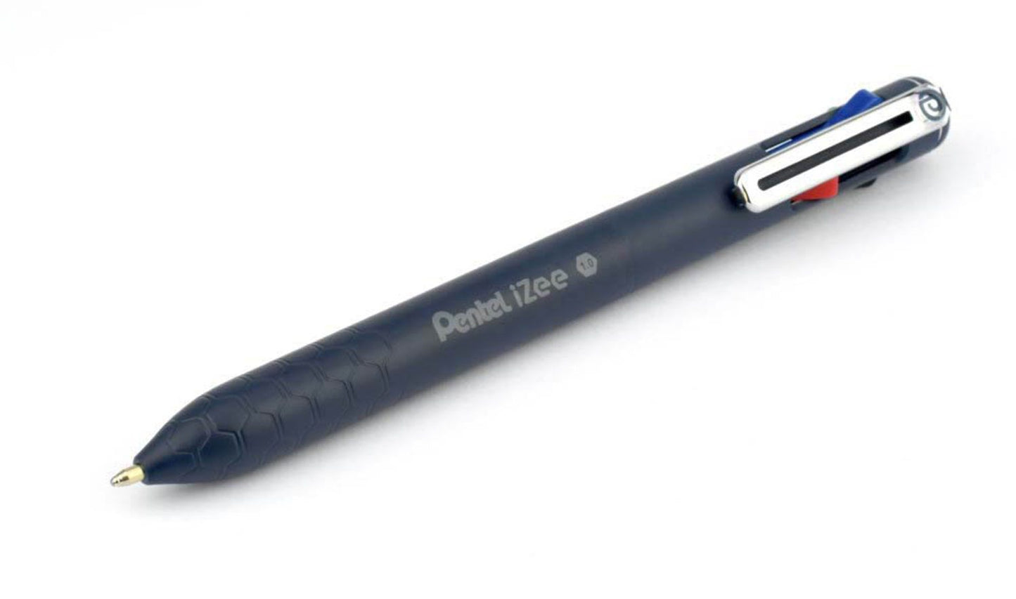 Pentel 4-Farben-Kugelschreiber iZee 4C blau, Schreibfarbe: farbsortiert, 1 St.