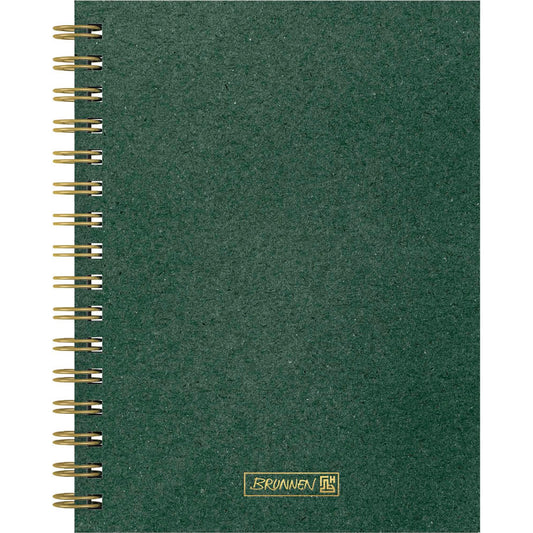 BRUNNEN Notizbuch Premium Wire DIN A5 punktkariert, dunkelgrün Hardcover 192 Seiten | 105589559