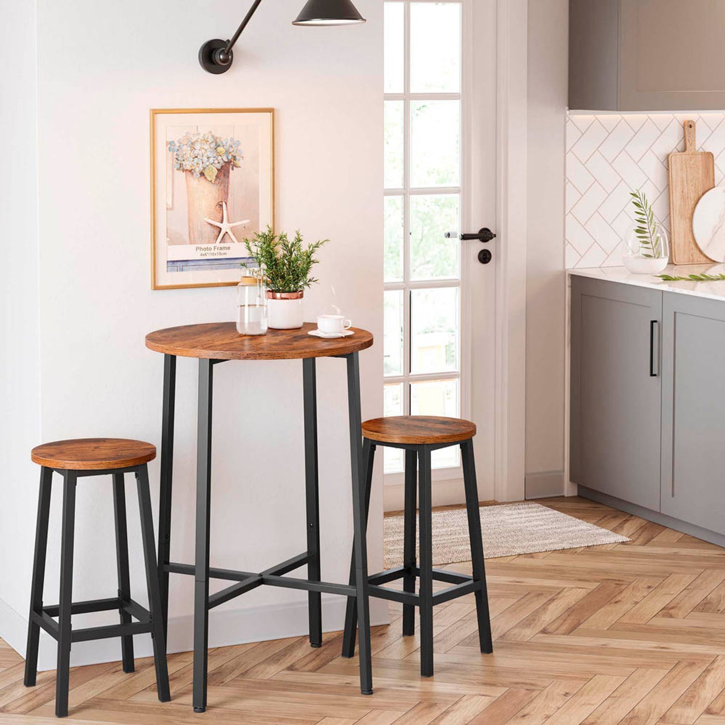 VASAGLE Barhocker braun | LBC32X | 1 Pack = 2 St.