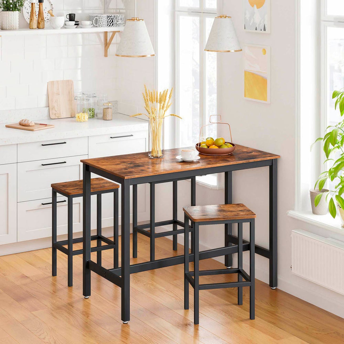 VASAGLE Barhocker braun | LBC65X | 1 Pack = 2 St.