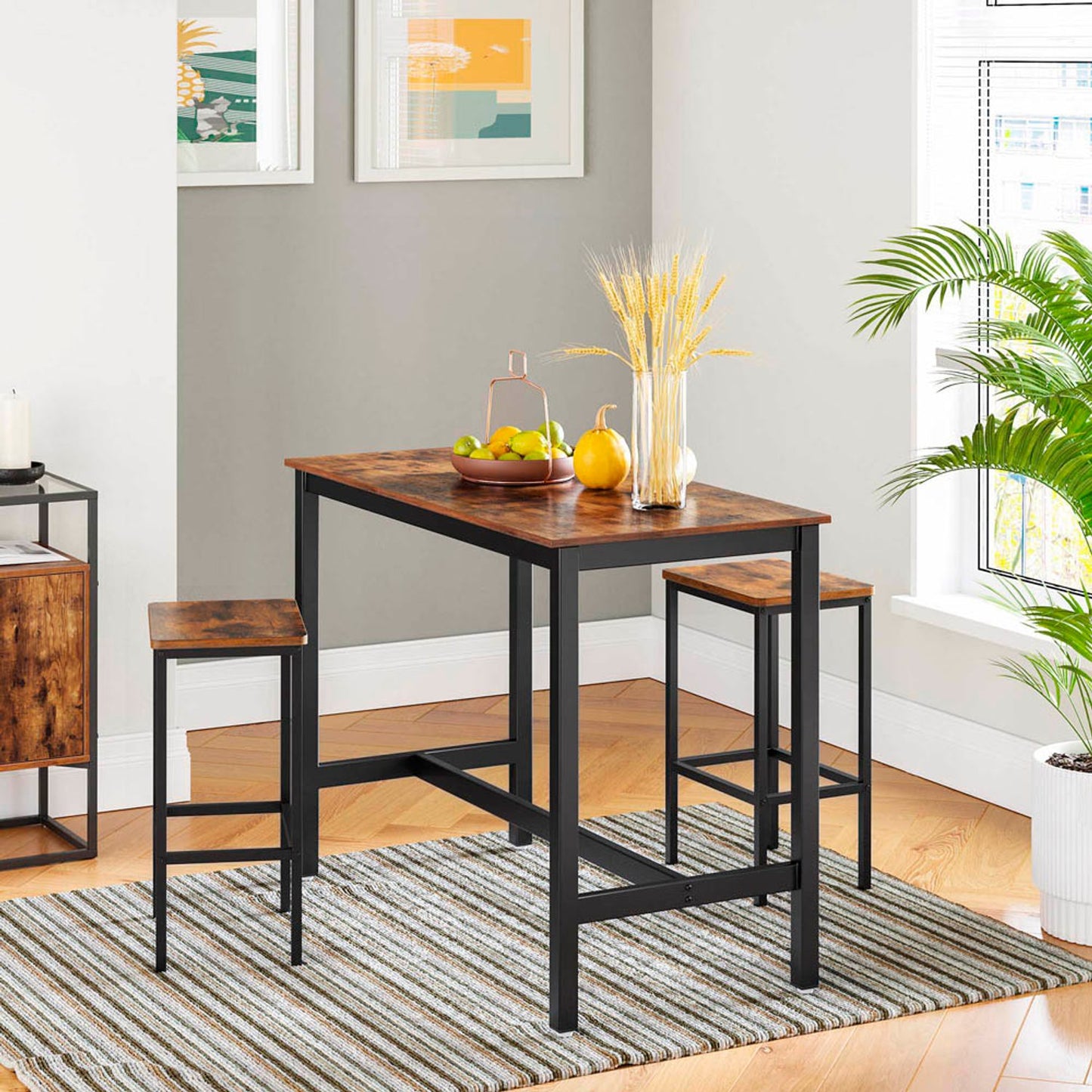 VASAGLE Barhocker braun | LBC65X | 1 Pack = 2 St.
