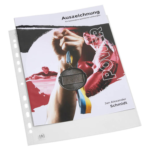 OXFORD Prospekthüllen QUICK'IN DIN A4 glasklar glatt 0,07 mm | 400012936 | 1 Pack = 100 St.