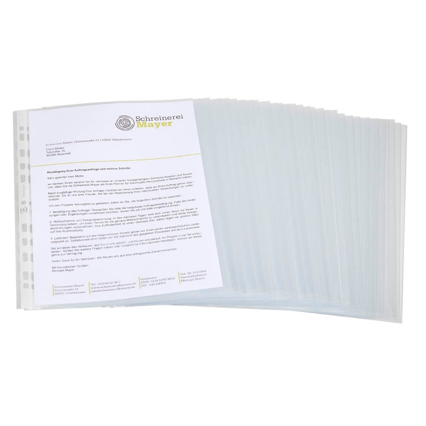 OXFORD Prospekthüllen DIN A4 transparent genarbt 0,09 mm | 400005473 | 1 Pack = 100 St.