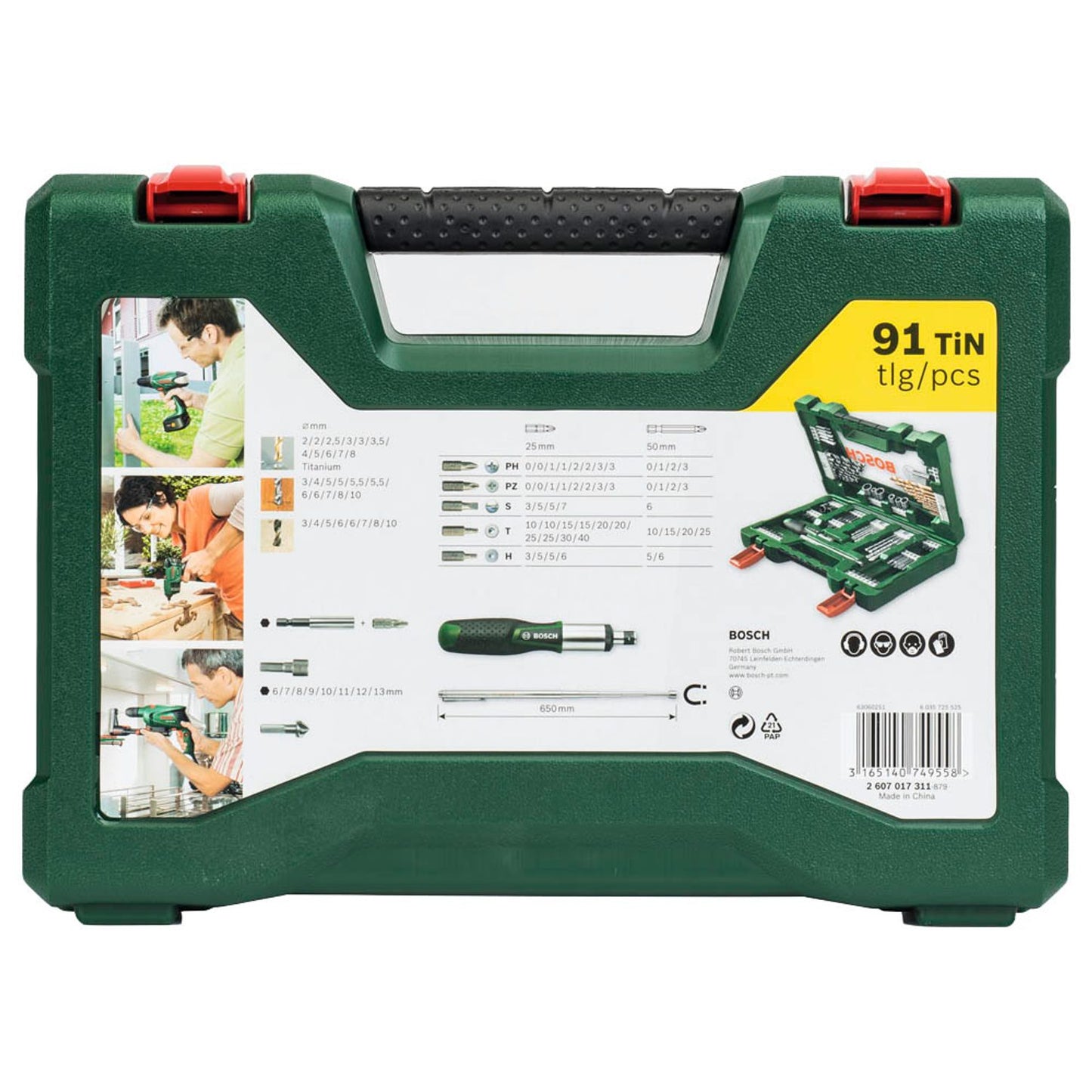 BOSCH V-Line Box Bohrer- und Bit-Set, 91-teilig | 2607017311