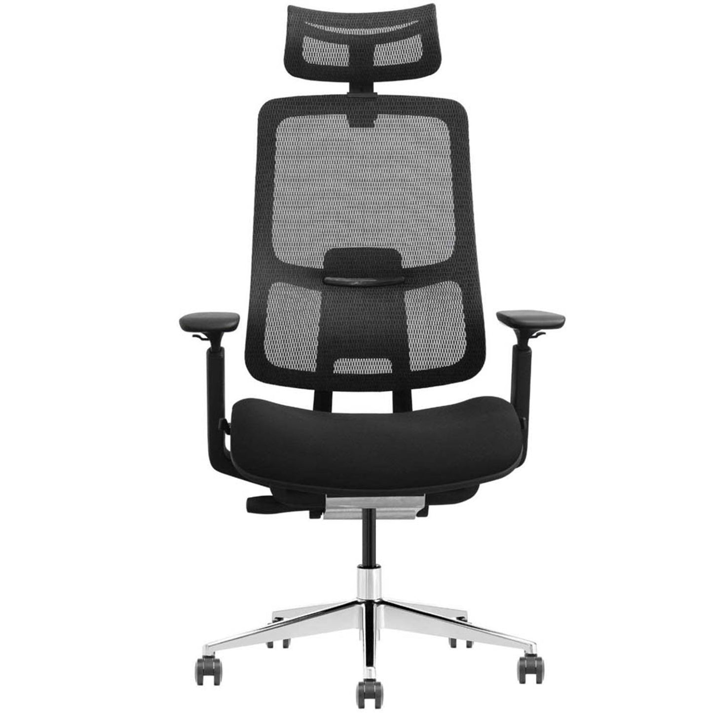 LMG Bürostuhl, Stoff schwarz, Gestell alu | T2-BH-02