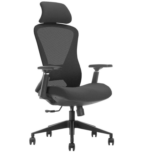 LMG Bürostuhl, Stoff schwarz, Gestell schwarz | K2-BH-07