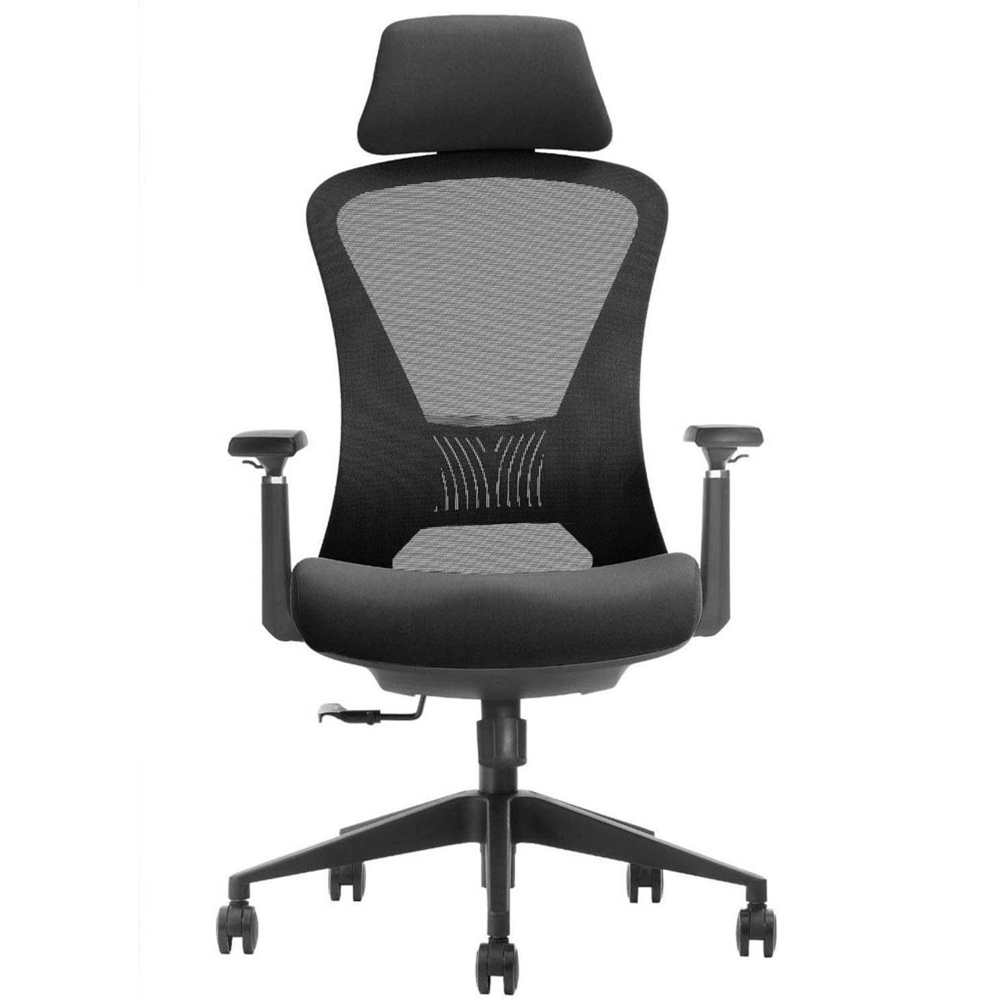 LMG Bürostuhl, Stoff schwarz, Gestell schwarz | K2-BH-07
