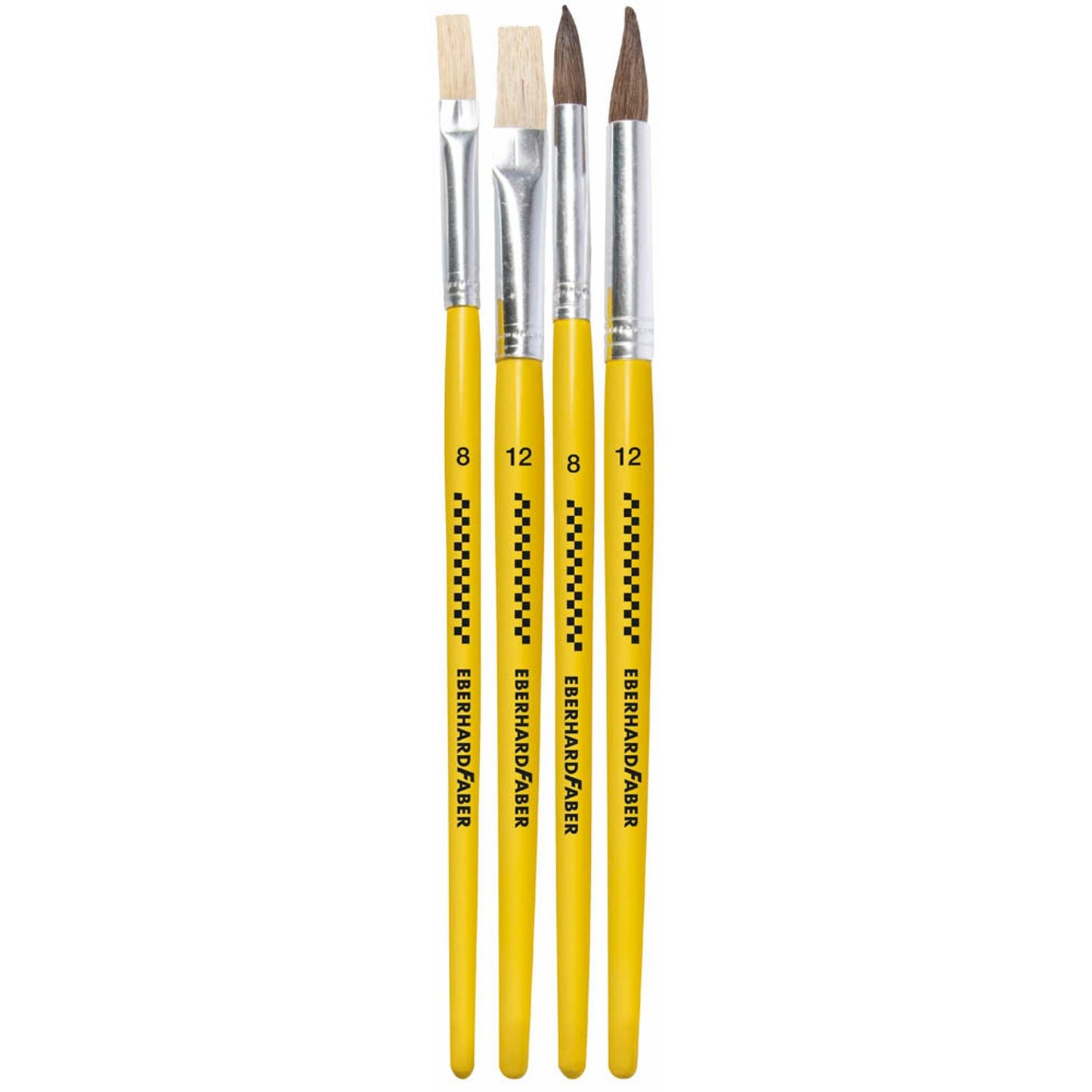 EBERHARD FABER Pinsel-Set Größe 8, 12, 4-teilig | 579924 | 1 Pack = 4 St.