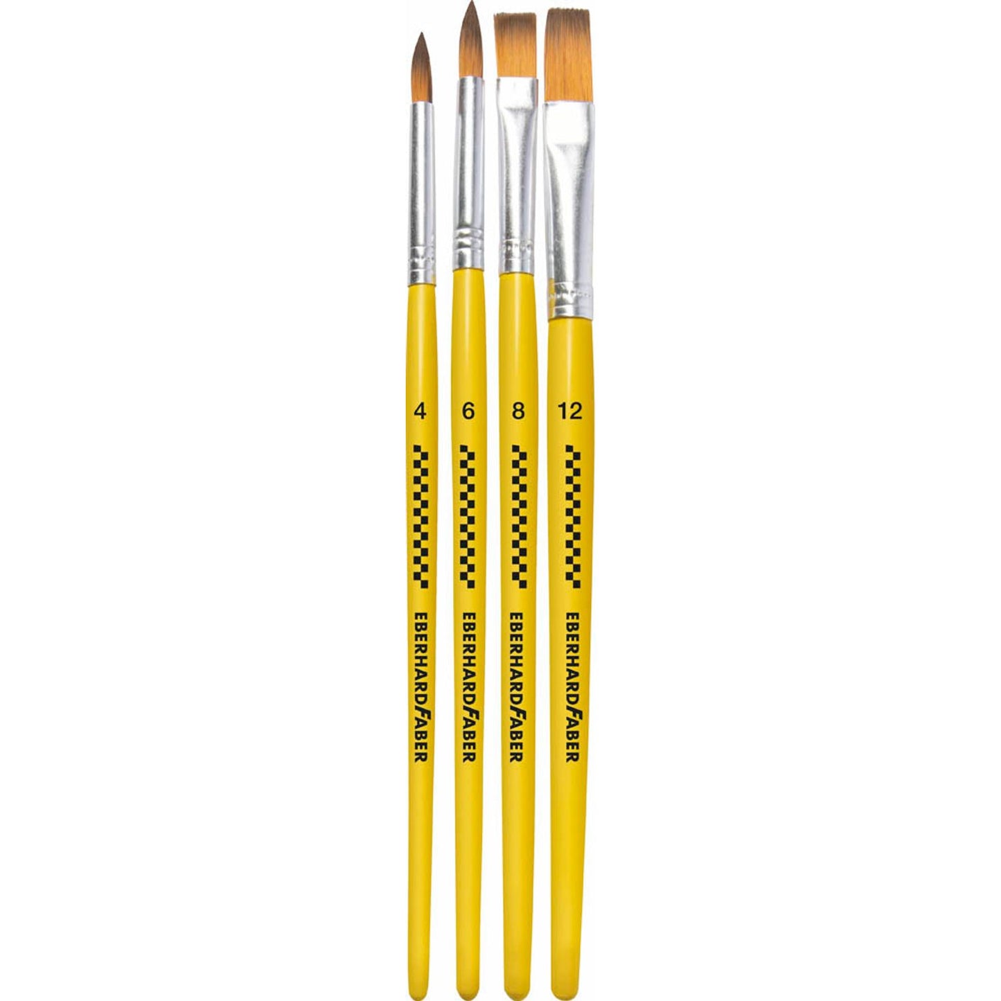 EBERHARD FABER Pinsel-Set Größe 4, 6, 8, 12, 4-teilig | 579922 | 1 Pack = 4 St.