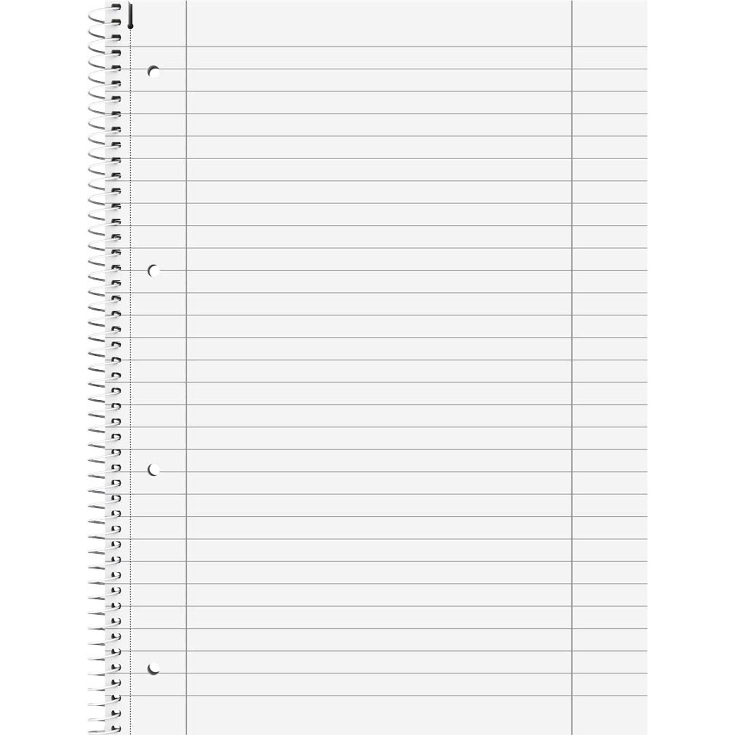 BRUNNEN Collegeblöcke Student Lineatur 27 liniert DIN A4 Innen- und Außenrand | 1067927300 | 1 Pack = 5 Blöcke
