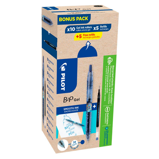 PILOT B2P „Bottle 2 Pen“ GEL Gelschreibermine schwarz 0,4 mm | BL-B2P-7-BG-FF/BLS-G2-7
