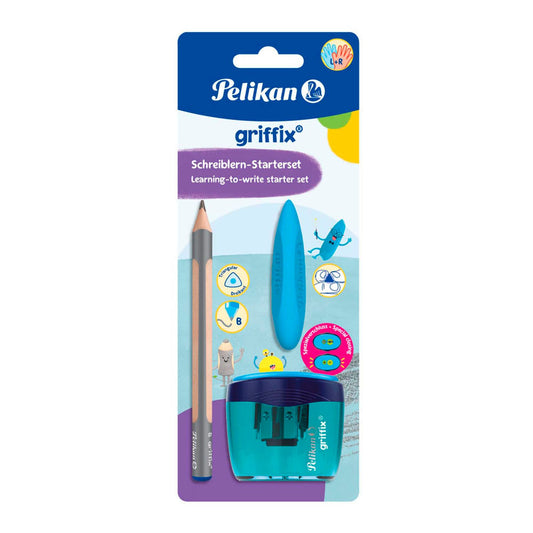 Pelikan griffix® Starter Bleistift-Set B silber mit Radierer | 400195836