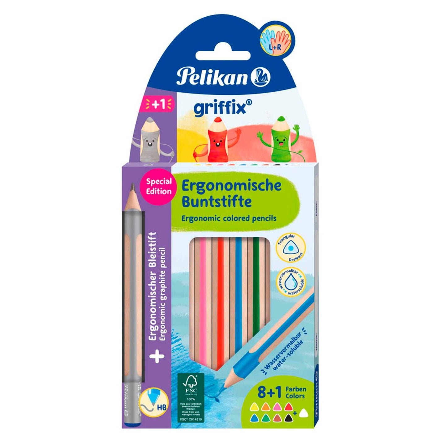 Pelikan griffix® Buntstifte farbsortiert | 300001203 | 1 Pack = 10 St.