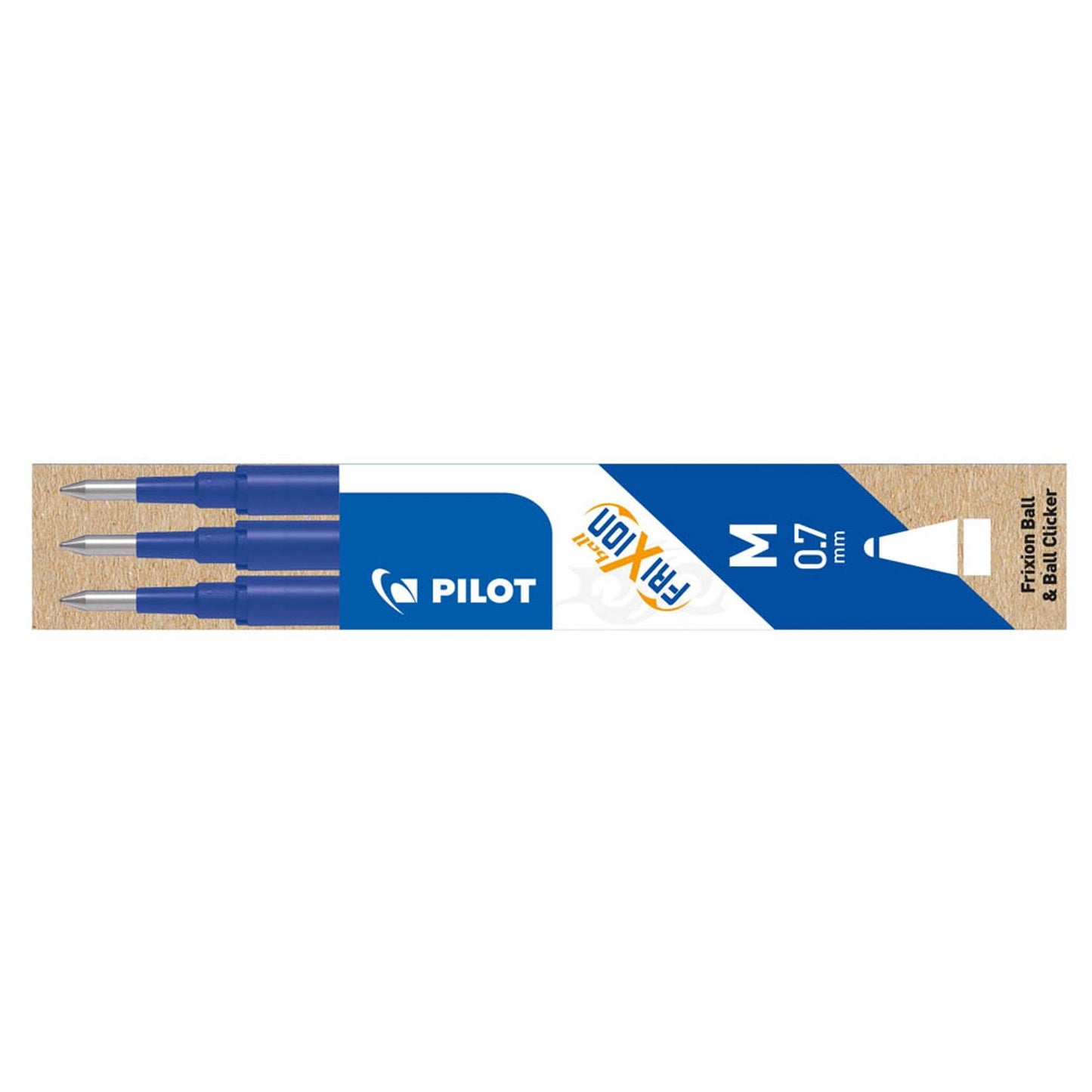 PILOT FRIXION ball CLICKER Tintenroller 0,4 mm, Schreibfarbe: blau | BLRT/BLS-FR7-L-BT BLI427414