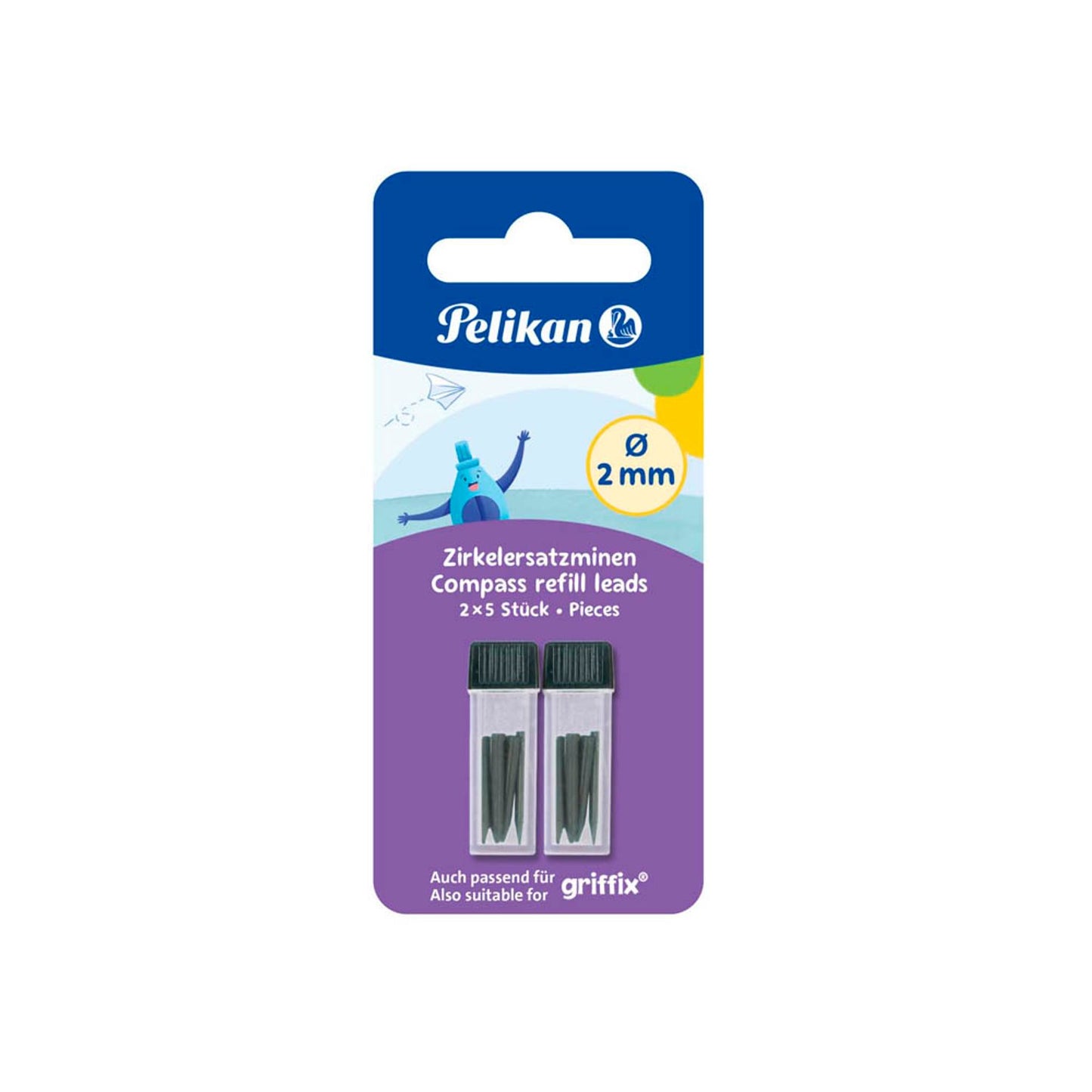 Pelikan 123121 Zirkelminen H 2,0 mm | 300009900 | 1 Pack = 2 St.