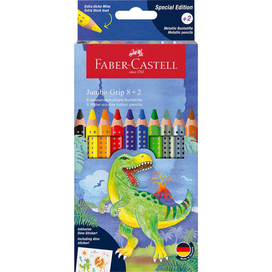 FABER-CASTELL Jumbo Grip Buntstifte farbsortiert | 110922 | 1 Pack = 10 St.