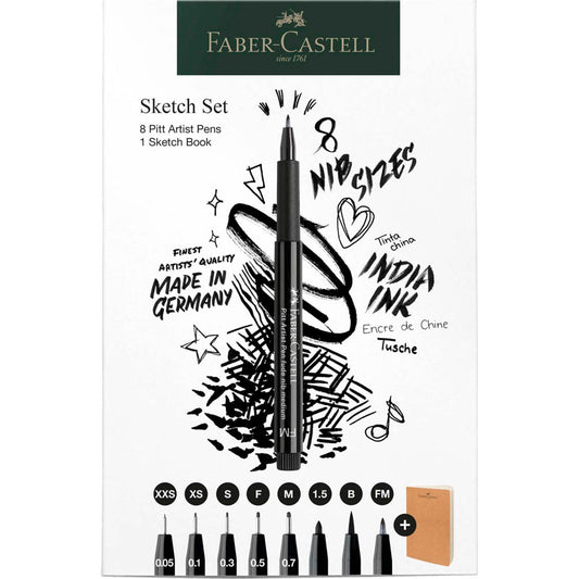 FABER-CASTELL Pitt Artist Pen Handlettering-Set schwarz | 267102