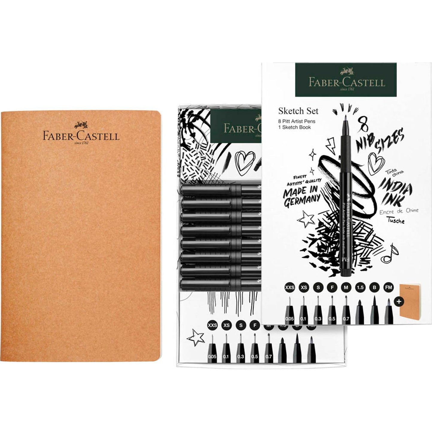FABER-CASTELL Pitt Artist Pen Handlettering-Set schwarz | 267102