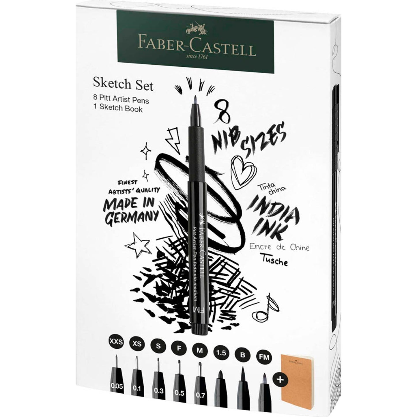 FABER-CASTELL Pitt Artist Pen Handlettering-Set schwarz | 267102