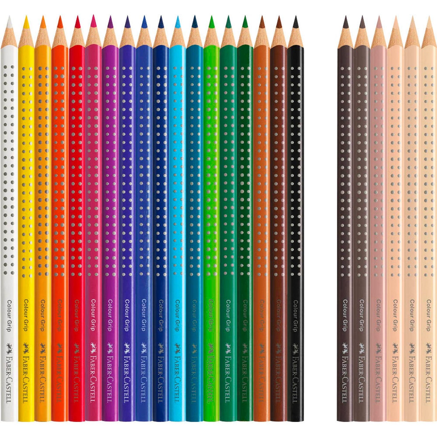 FABER-CASTELL Colour Grip Skin Tones Buntstifte farbsortiert | 112819 | 1 Pack = 24 St.