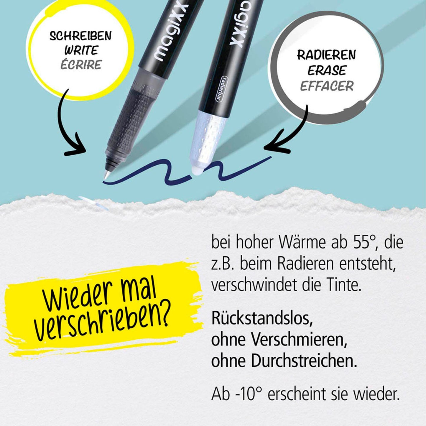 ONLINE® magiXX Rollerpatrone Tintenkonverter blau | 17103/12 | 1 Pack = 3 St.
