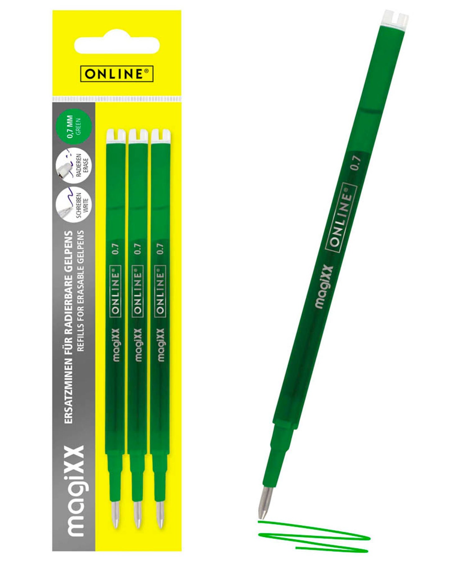 ONLINE® magiXX Gelschreiberminen 0,7 mm 3 St.